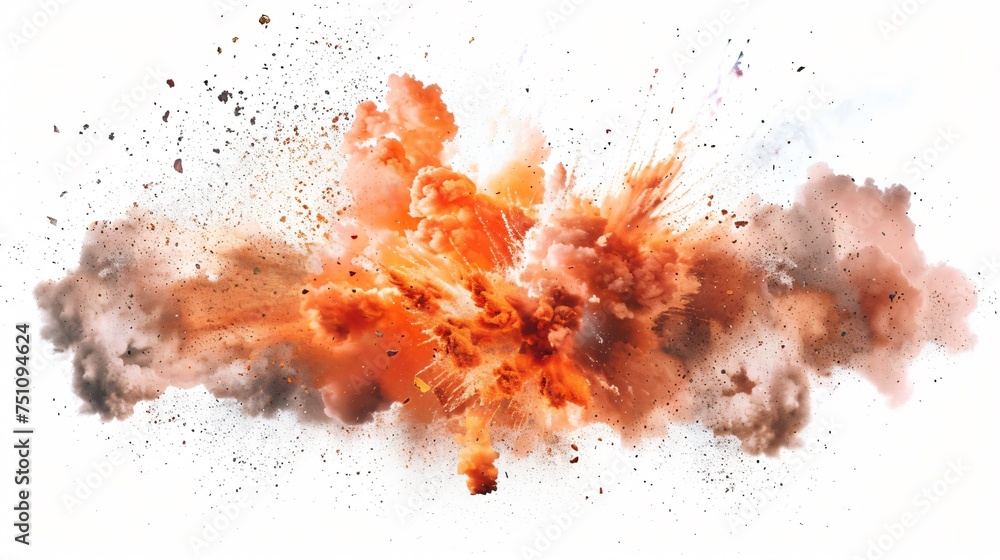 Explosions on a white background. Explosions on a white background.
