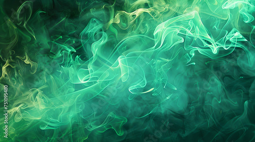 green fire on green background