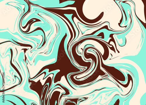 マーブル模様背景（チョコミント）