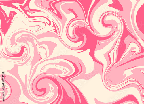 マーブル模様の背景（ストロベリーアイス）