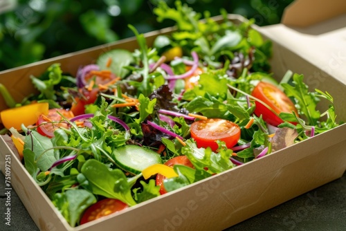 salad box ready to eat for vegetarian and take away