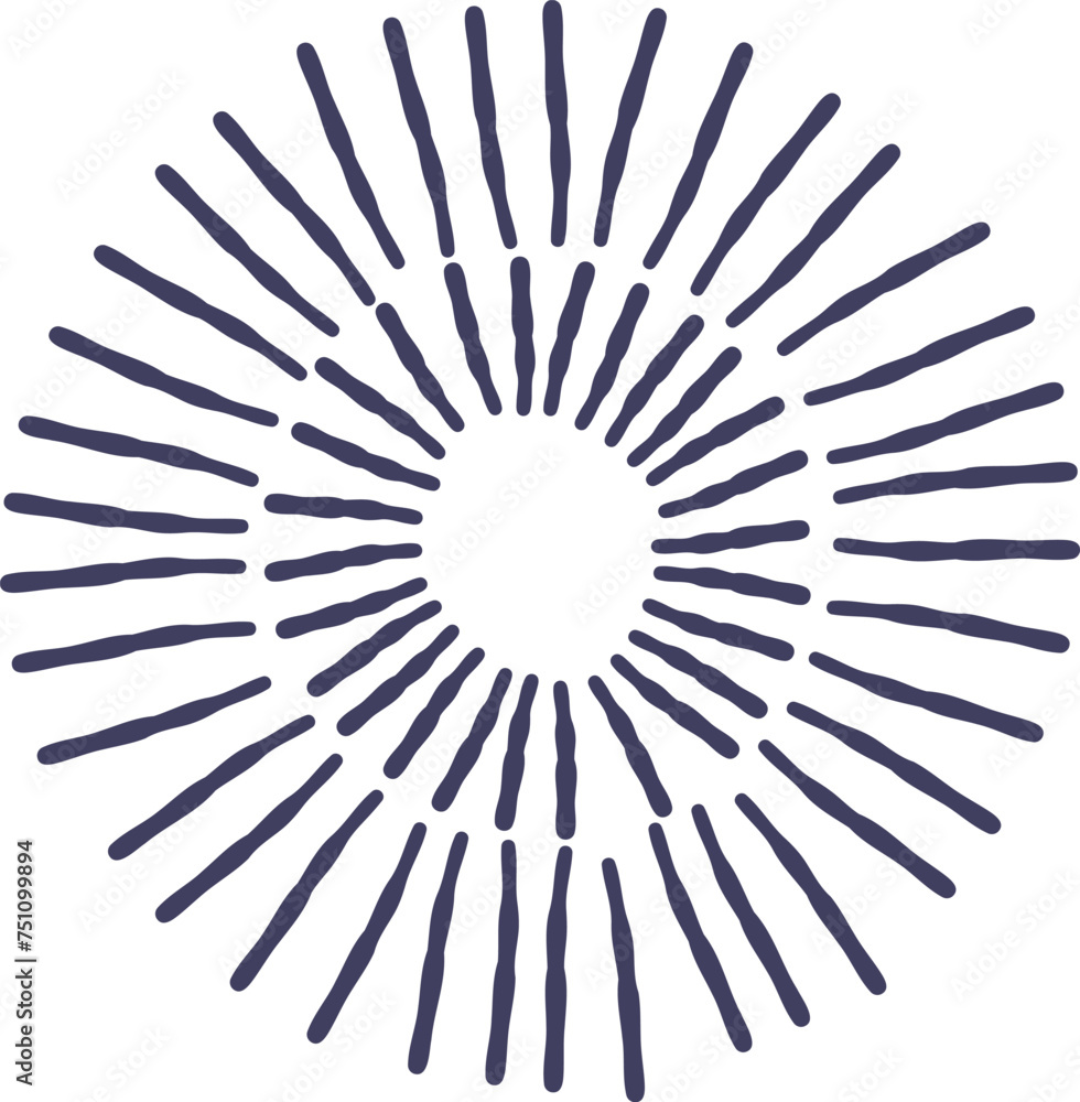 Obraz premium Abstract Painted Sun Circle