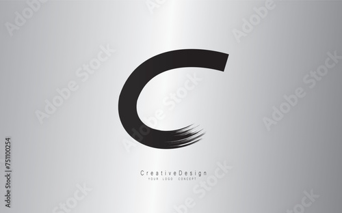 C letter logo design template vector photo