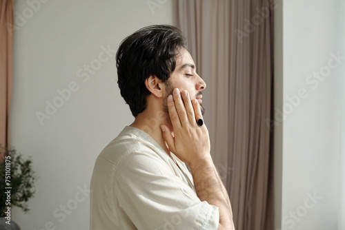 Muslim Man Praying Side View photo