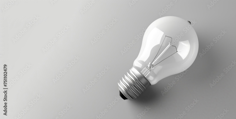 The light bulb, set against a grey background, exhibits a style of ambient occlusion and clever humor. The light bulb, set against a grey background, exhibits a style of ambient occlusion and clever humor.