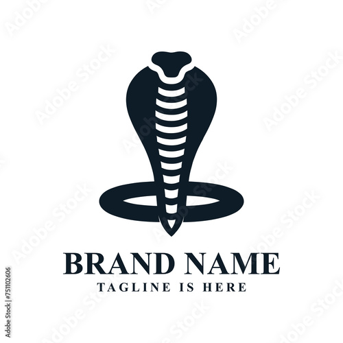 The minimalist cobra logo evokes sleekness, danger, and agility, capturing the essence of the serpent's mystique in a simple yet striking design.