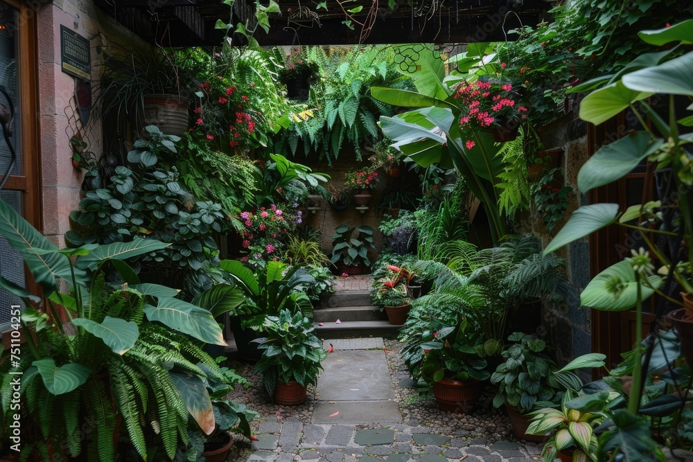 Fototapeta premium A garden where plants can speak and feel