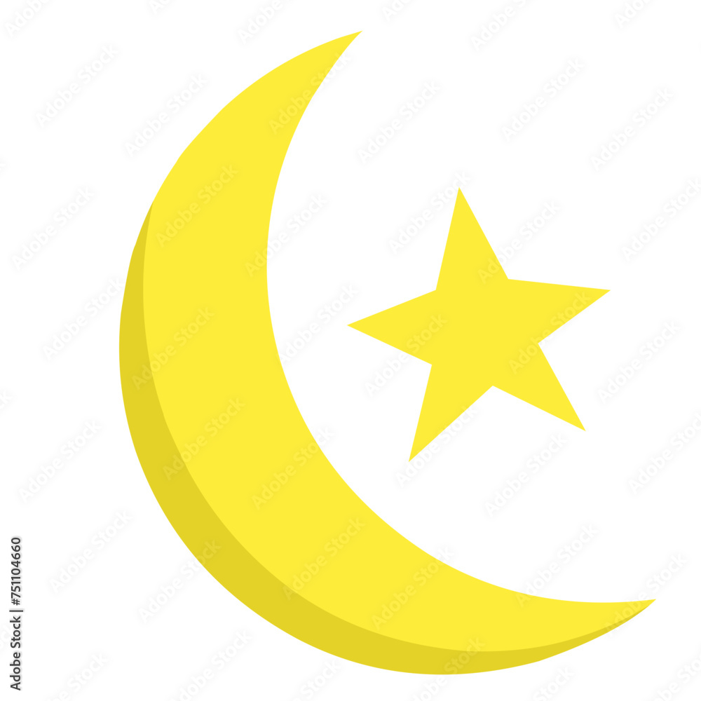 Moon and Star Ramadan Symbol Moon and Star Ramadan Symbol