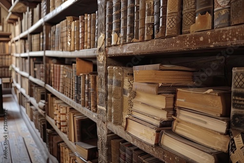 A library storing magical books photo