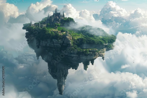 A sky island ruled by the god of wind photo