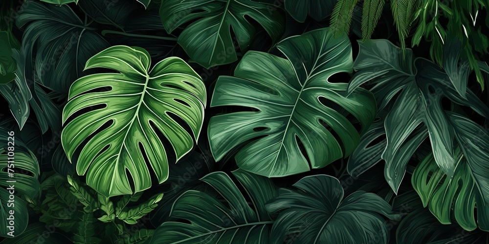 Tropical Leaves Background Tropical Leaves Background