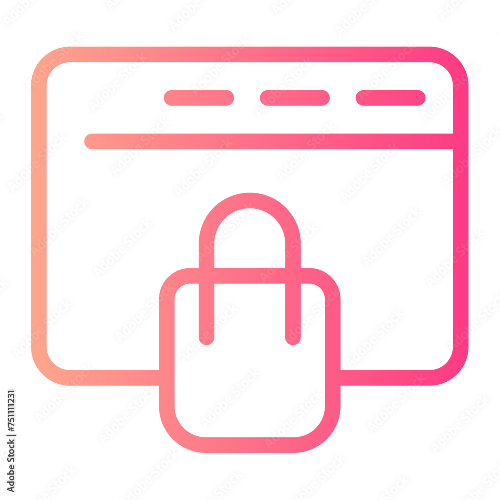 online shopping gradient icon online shopping gradient icon
