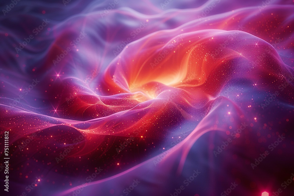 Wallpaper,science ficition scene,wave,a luminogram illustration of an interstellar wormhole