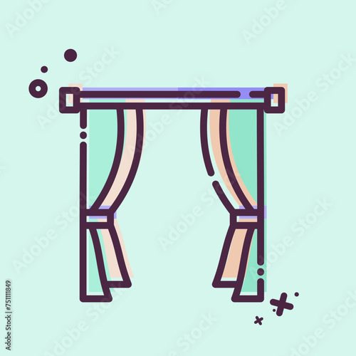Icon Classic. related to Curtains symbol. MBE style. simple design editable. simple illustration © Nabila