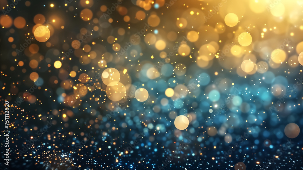 abstract gold, silver and blue glitter background with fireworks abstract gold, silver and blue glitter background with fireworks