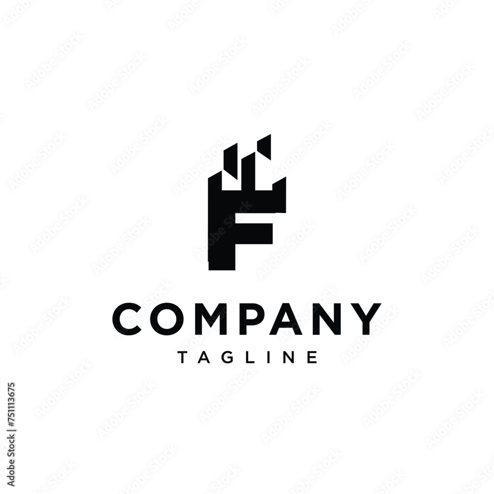 Letter F Building logo icon vector template eps Letter F Building logo icon vector template eps