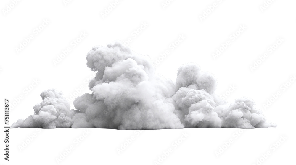 White cloud on white background. PNG is transparent. - obrazy, fototapety, plakaty 