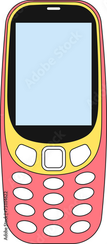 classic vintage cellphone vector