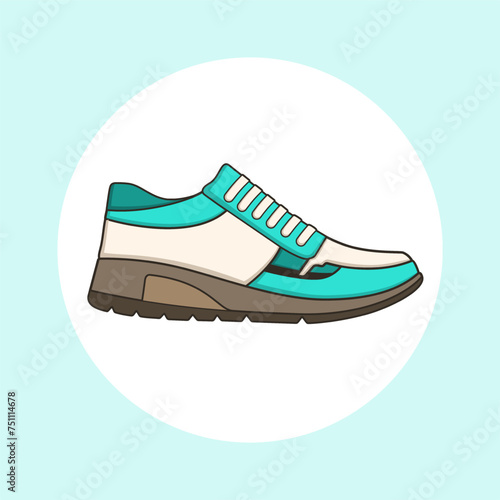 Shoe Casual : vector illustration design trendy,sporty style sneakers with composition bright colors,modern fashion patterns
