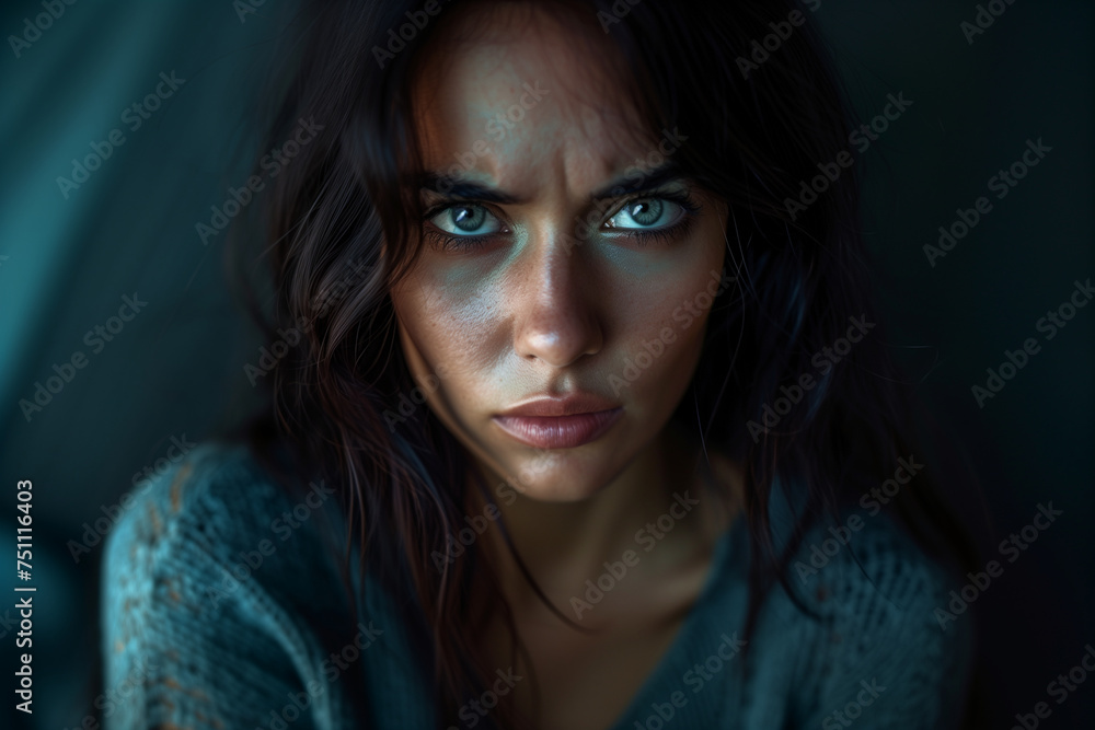 portrait capturing the intensity of controlled anger and strength portrait capturing the intensity of controlled anger and strength