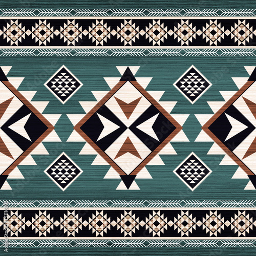 American Indian pattern Mexican Navajo style geometric ethnic pattern