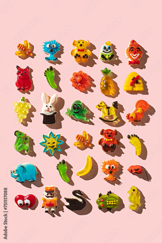 colourful collection of retro magnets colourful collection of retro magnets