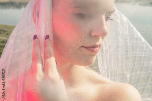 Woman with veil  photo