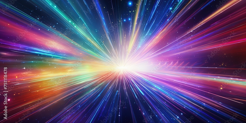 Light speed, hyperspace, space warp background. colorful streaks of light gathering towards the event horizon. Light speed, hyperspace, space warp background. colorful streaks of light gathering towards the event horizon.