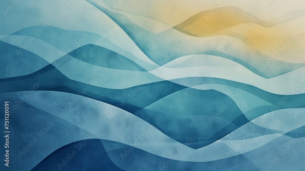 Obraz premium abstract design on blue background textured paper with watercolors