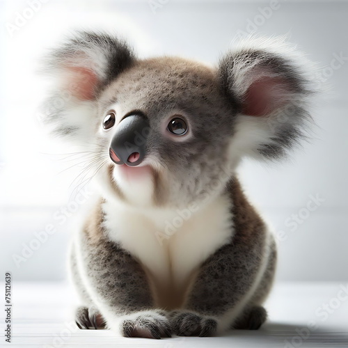 Portrait of male Koala bear, Phascolarctos cinereus, Cute cartoon koala © ShaikhMuhammad