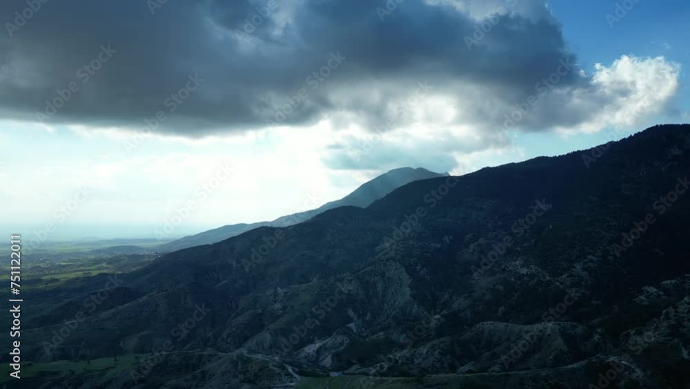 Landscape. The plains, mountains, hills and meadows of Cyprus. The climb