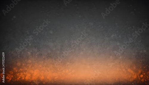 black orange grey bokeh , a normal simple grainy noise grungy empty space or spray texture , a rough abstract retro vibe shine bright light and glow background template color gradient