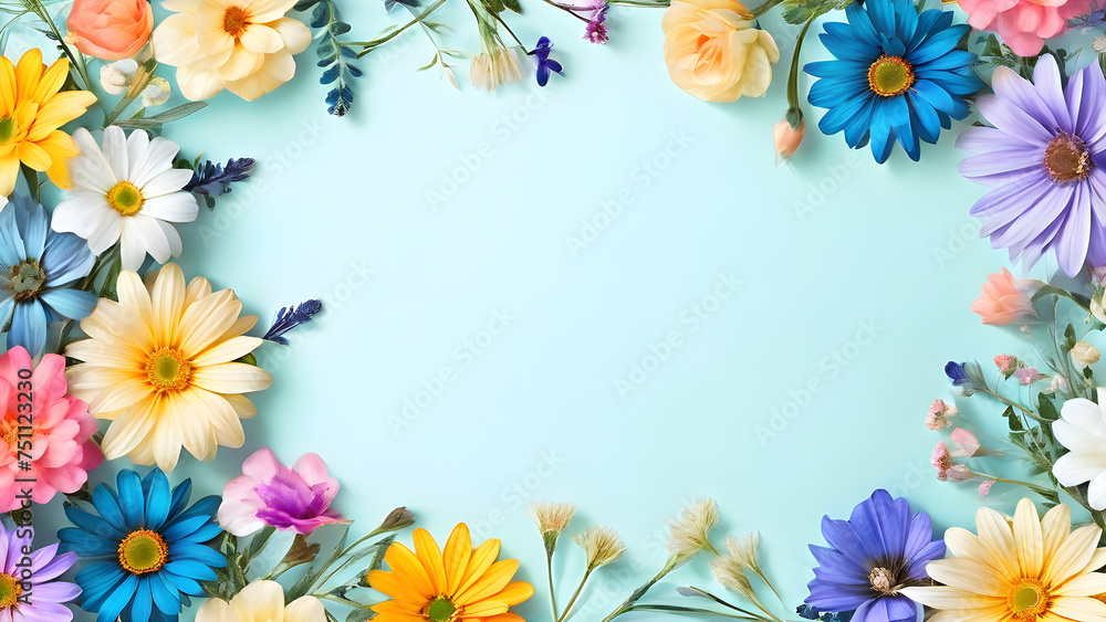 brightly-colored-flowers-adorning-a-delicate-frame-floating-against-a-minimalist-white-backdrop