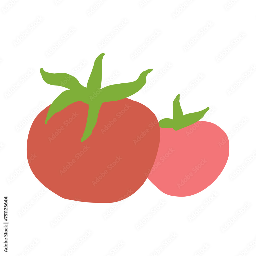 Red tomato flat vector icon vegetable isolated on white, Organic fresh healthy food ingredient, decorative sign berry for design pattern juice, healthy green market, European restaurant menu Red tomato flat vector icon vegetable isolated on white, Organic fresh healthy food ingredient, decorative sign berry for design pattern juice, healthy green market, European restaurant menu