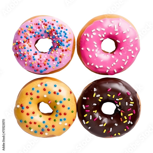 Colorful Donut Illustrations Collection