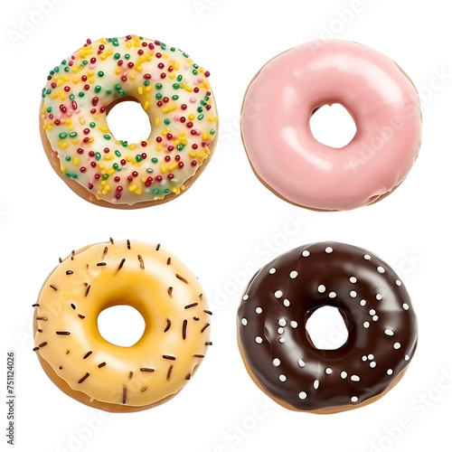 Flavorful Donut Artwork Set