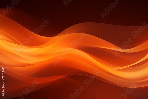 Abstract Background with Vibrant Orange Curves Intertwining in a Dynamic and Energetic Dance, Generative AI