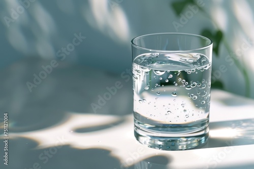 Refreshing Water in Glass Image