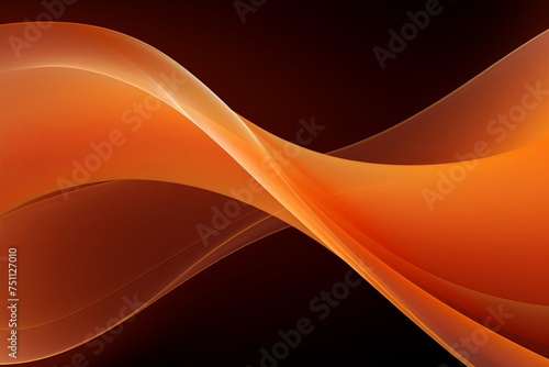 Harmonious and Soothing Abstract Orange Curves Creating a Visually Pleasing and Balanced Design, Generative AI