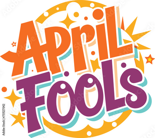Colorful flat april fools' day illustration 
