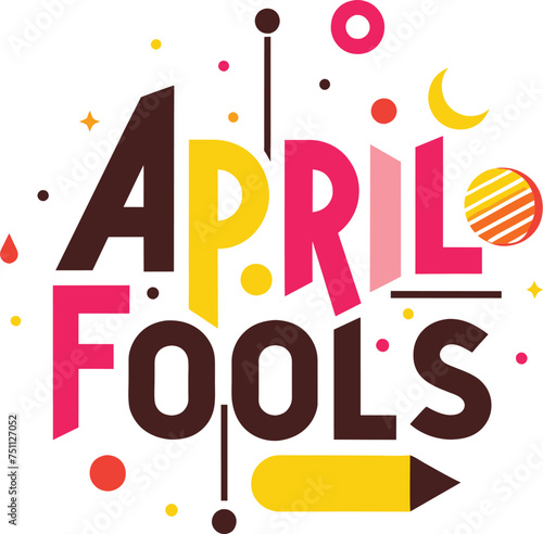 Flat design april fools day 