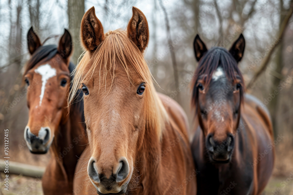 a close up of a horse's face in the background .AI generative a close up of a horse's face in the background .AI generative