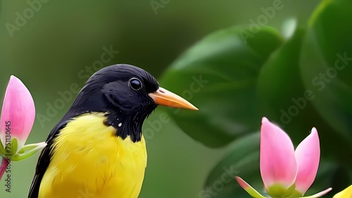 yellow and white bird