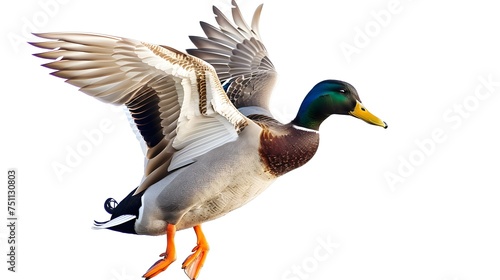 A duck on a white background photo