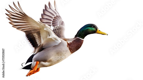 A duck on a white background