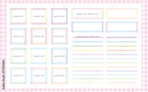 手書きマーカーのフレーム・ラインセット