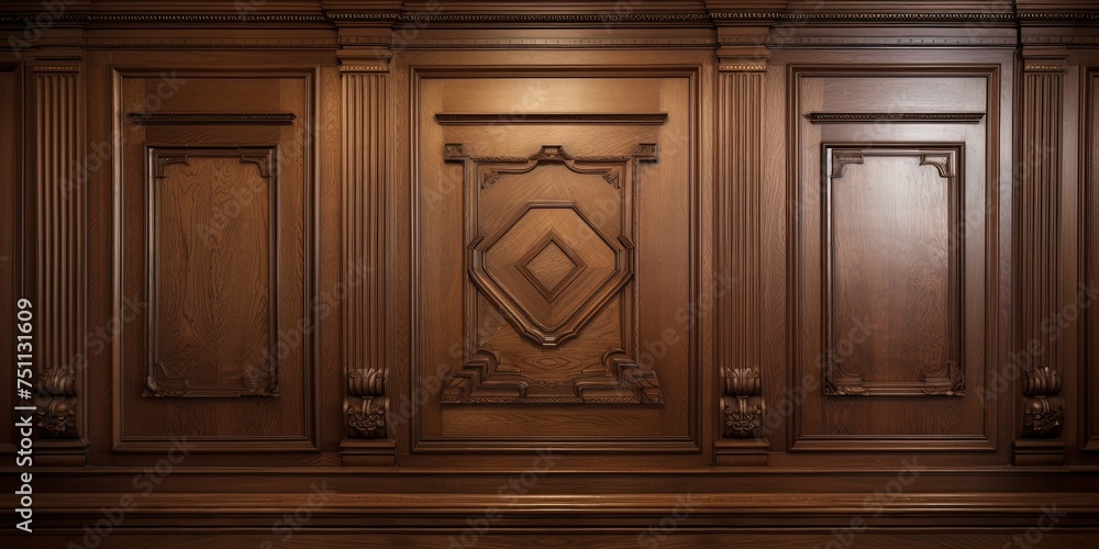 Luxury wood paneling background or texture. highly crafted classic / traditional wood paneling, with a frame pattern, often seen in courtrooms, premium hotels, and law offices. Luxury wood paneling background or texture. highly crafted classic / traditional wood paneling, with a frame pattern, often seen in courtrooms, premium hotels, and law offices.