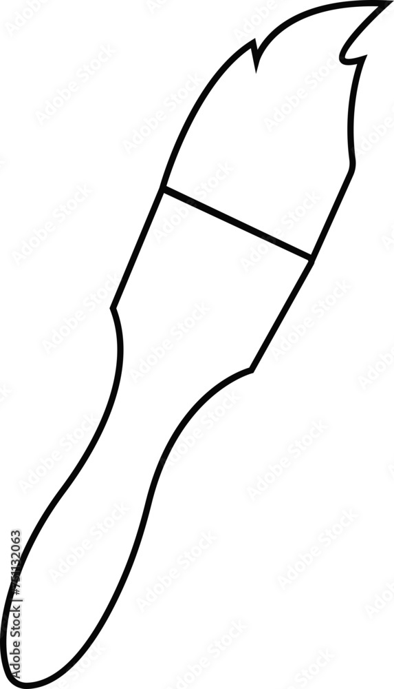 Paint brush icon vector in Line style editable stock, solid logo illustration pictogram on transparent background. Artist work tool, painting icon or art symbol. Painter instrument business concept. Paint brush icon vector in Line style editable stock, solid logo illustration pictogram on transparent background. Artist work tool, painting icon or art symbol. Painter instrument business concept.