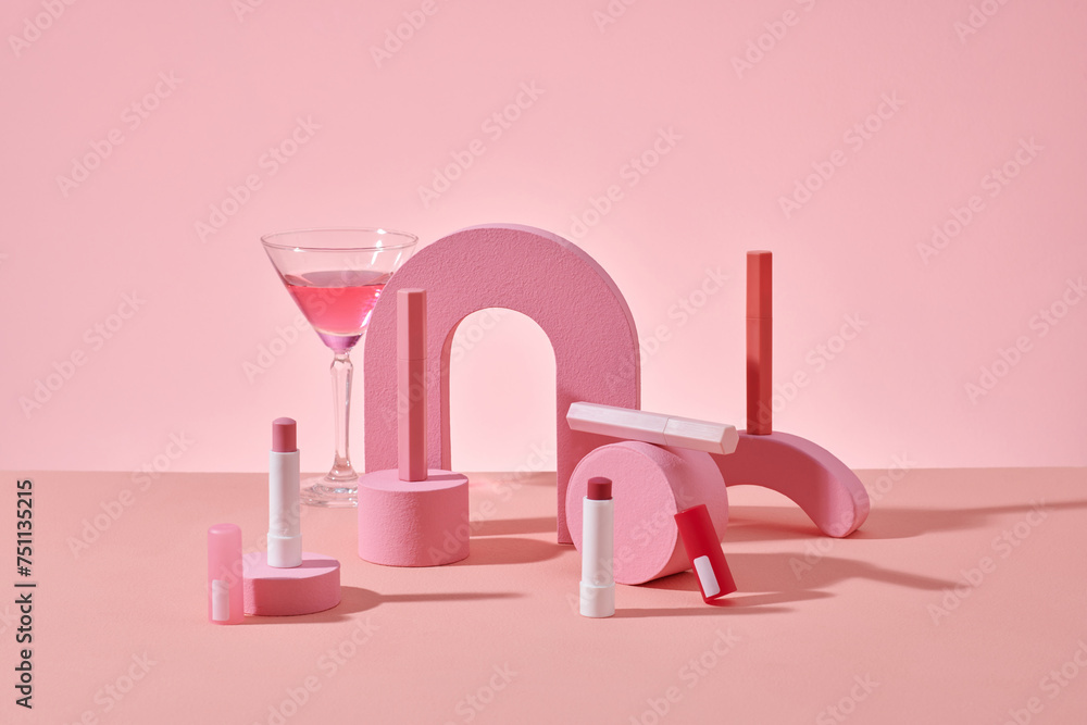 Concept of cosmetic and make up accessories Concept of cosmetic and make up accessories