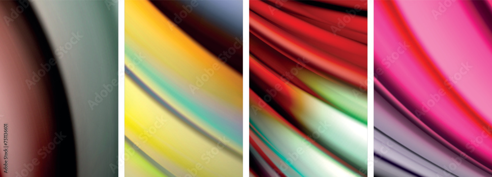 Fototapeta premium Blurred color line backgrounds. Vector Illustration For Wallpaper, Banner, Background, Card, Book Illustration, landing page